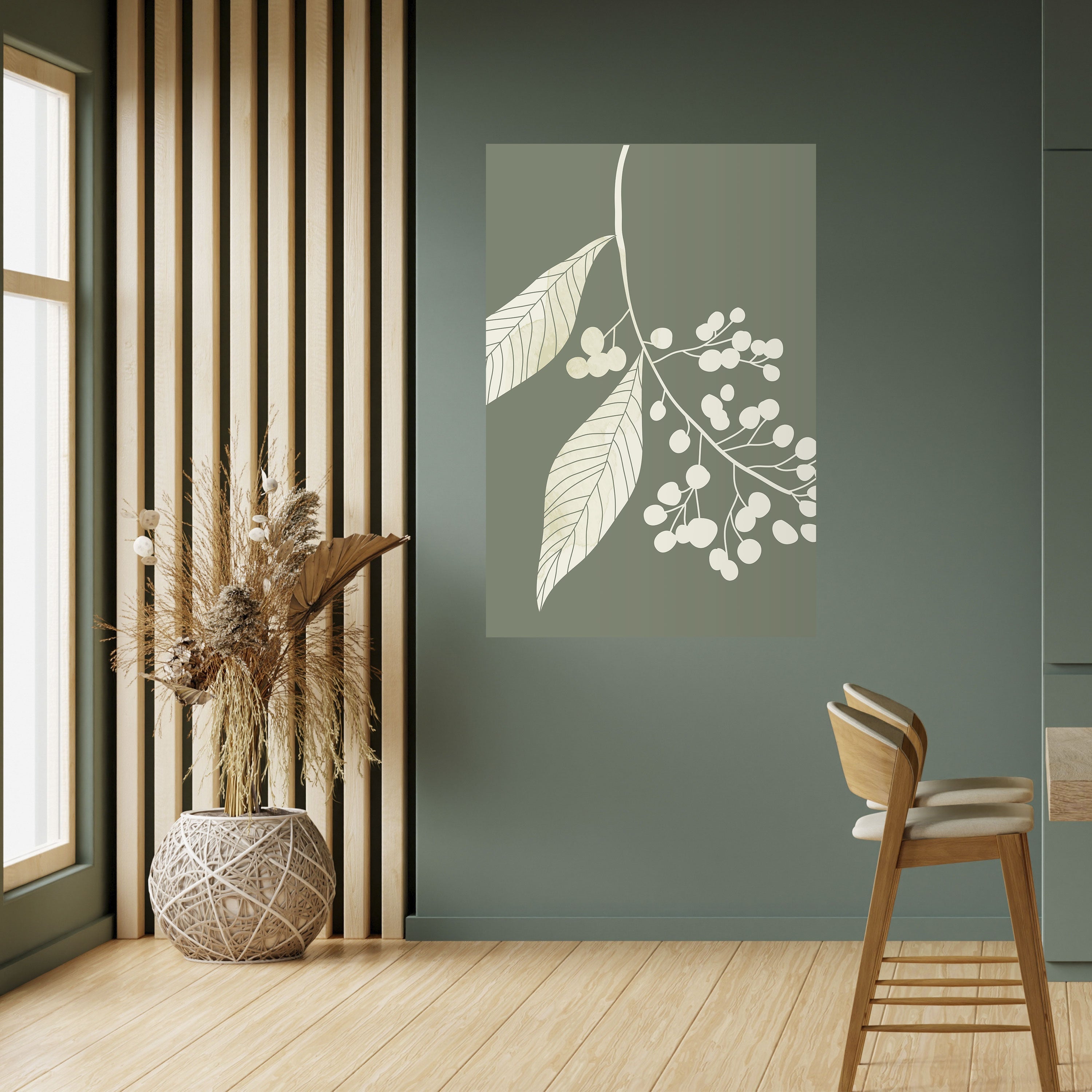 SERENE LEAFY FANTASIES Poster Vertical Autocolante