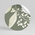 SERENE LEAFY FANTASIES Autocolante Redondo Removível