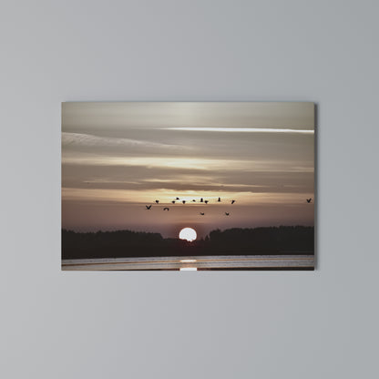 SUNSET FLIGHT SYMPHONY Horizontal Canvas Print