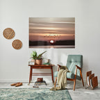 SUNSET FLIGHT SYMPHONY Peel and Stick Horizontal Poster