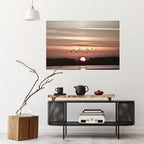 SUNSET FLIGHT SYMPHONY Peel and Stick Horizontal Poster