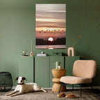 SUNSET FLIGHT SYMPHONY Poster Vertical Autocolante