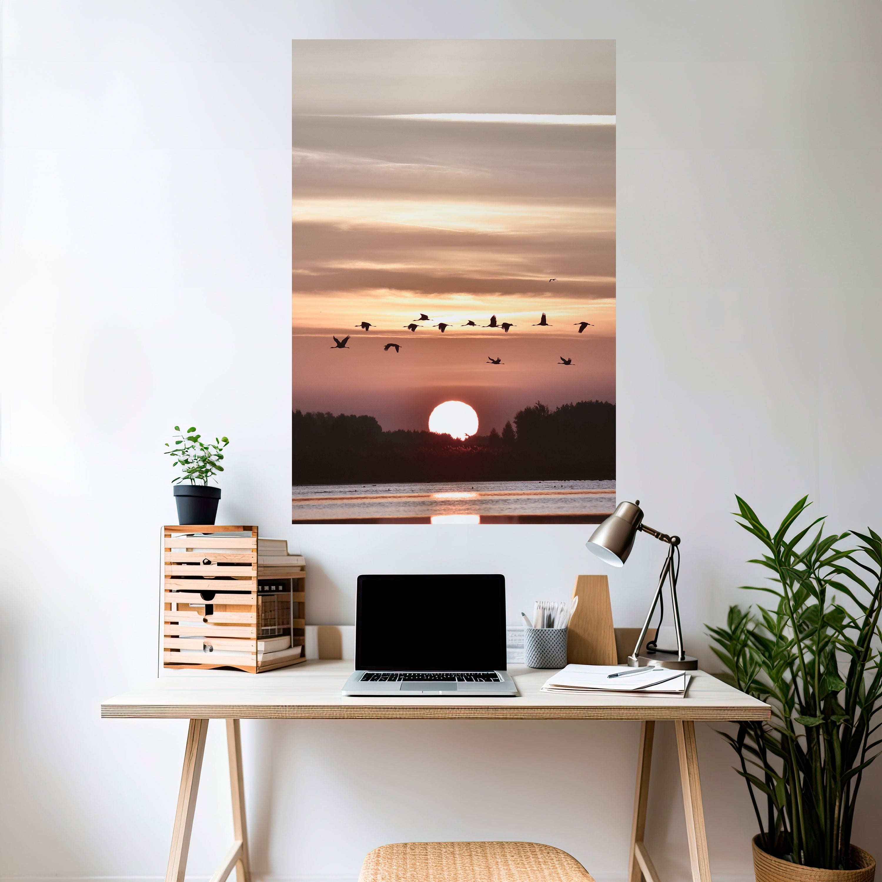 SUNSET FLIGHT SYMPHONY Poster Vertical Autocolante