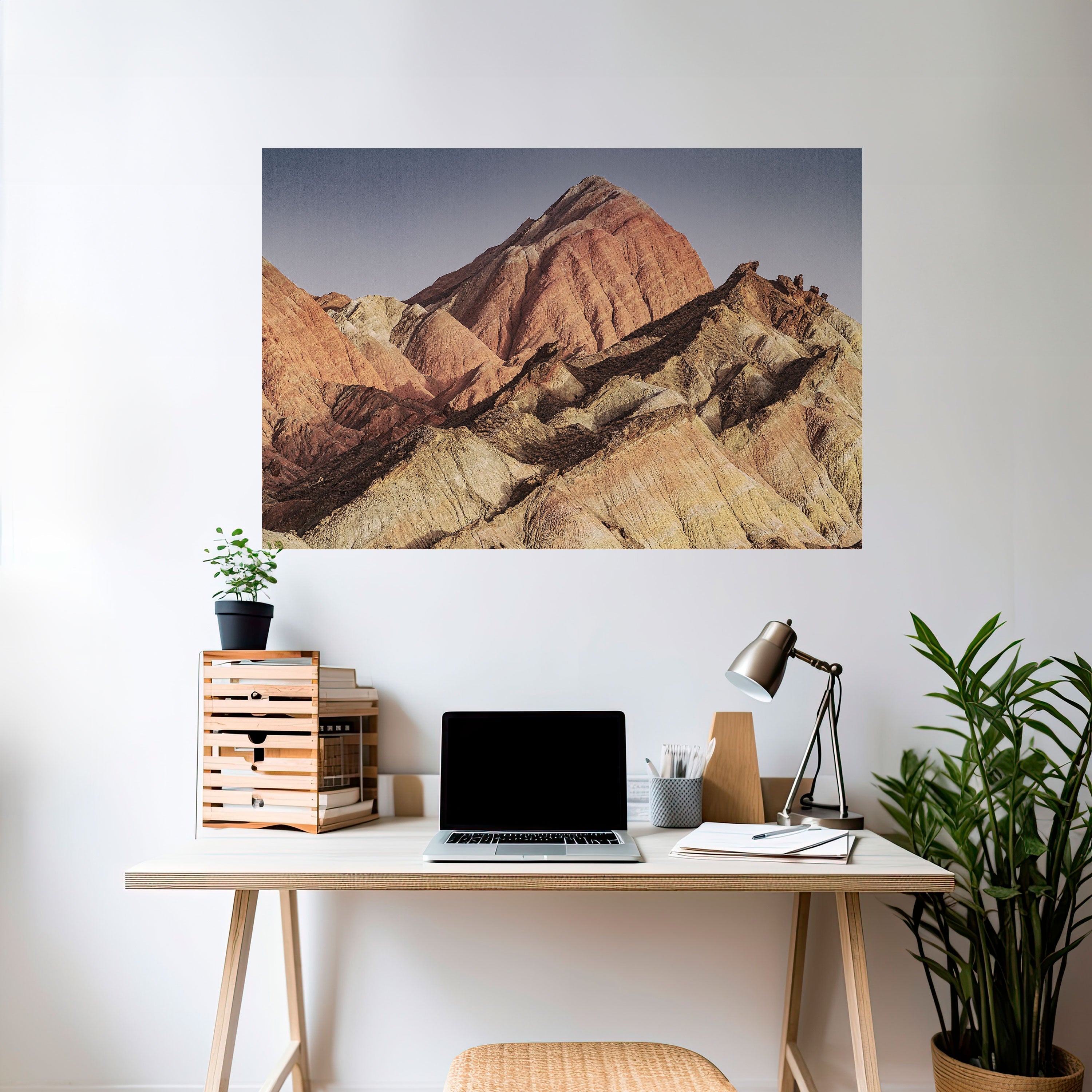 PEAKS OF PAINTED DREAMS Peel and Stick Horizontal Poster