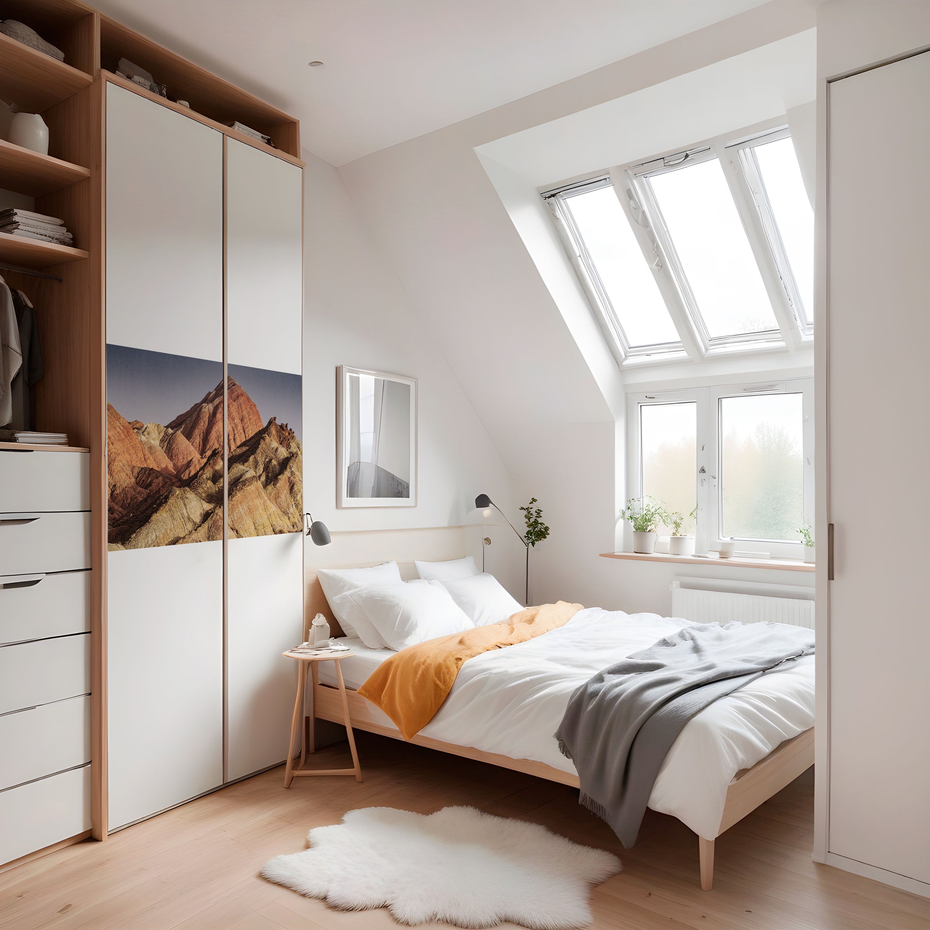 PEAKS OF PAINTED DREAMS Peel and Stick Horizontal Poster