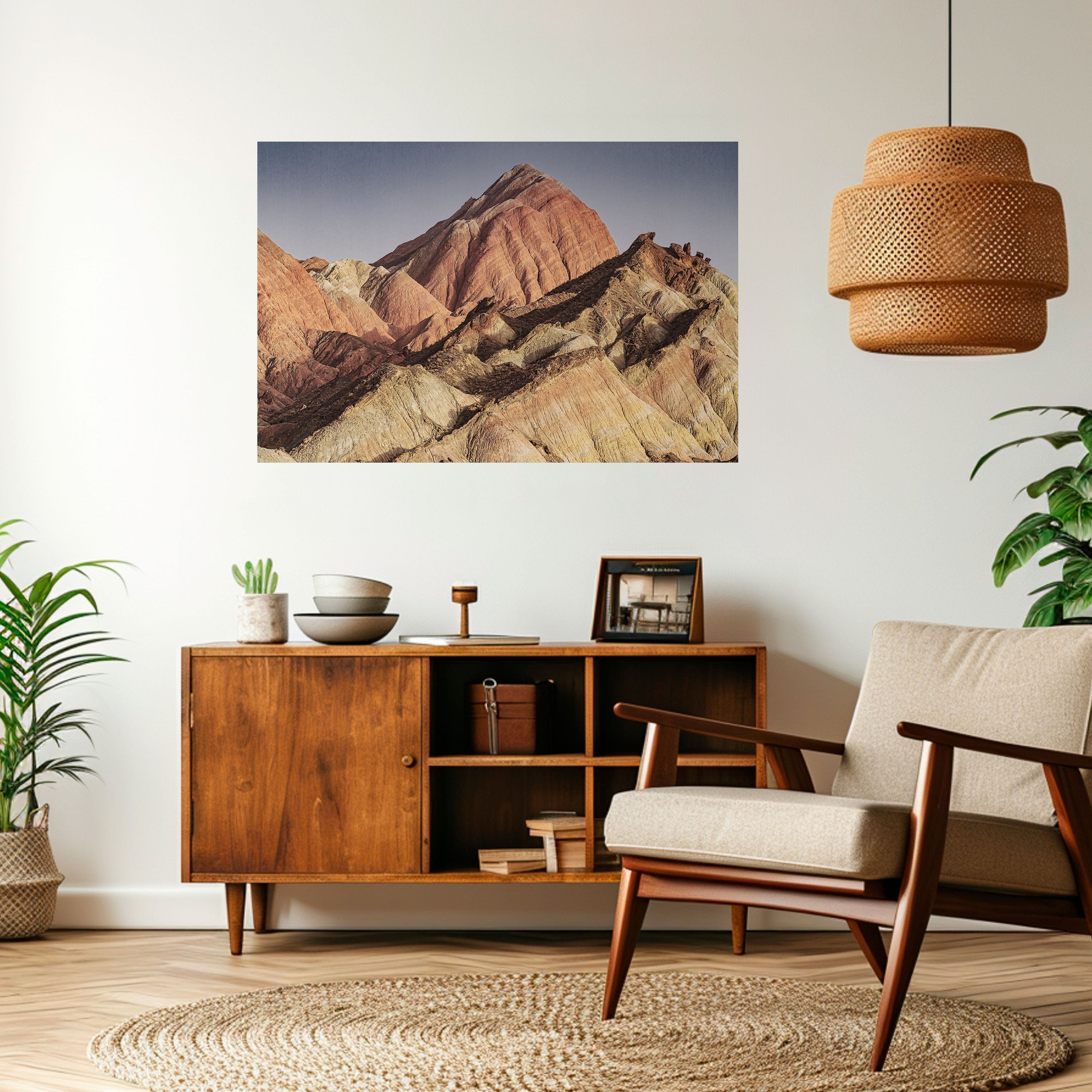 PEAKS OF PAINTED DREAMS Peel and Stick Horizontal Poster