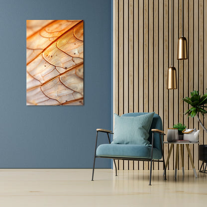 ELEGANT VEINING Vertical Canvas Print