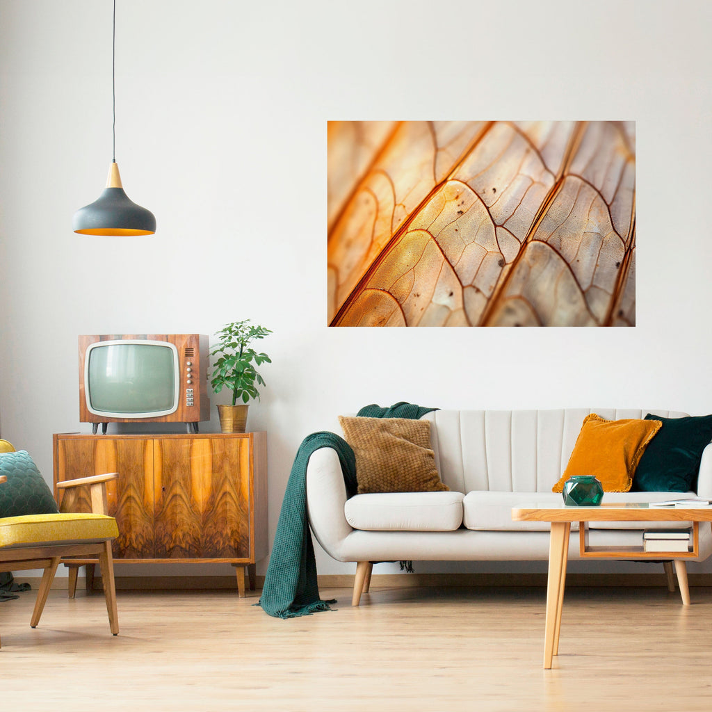 ELEGANT VEINING Peel and Stick Horizontal Poster