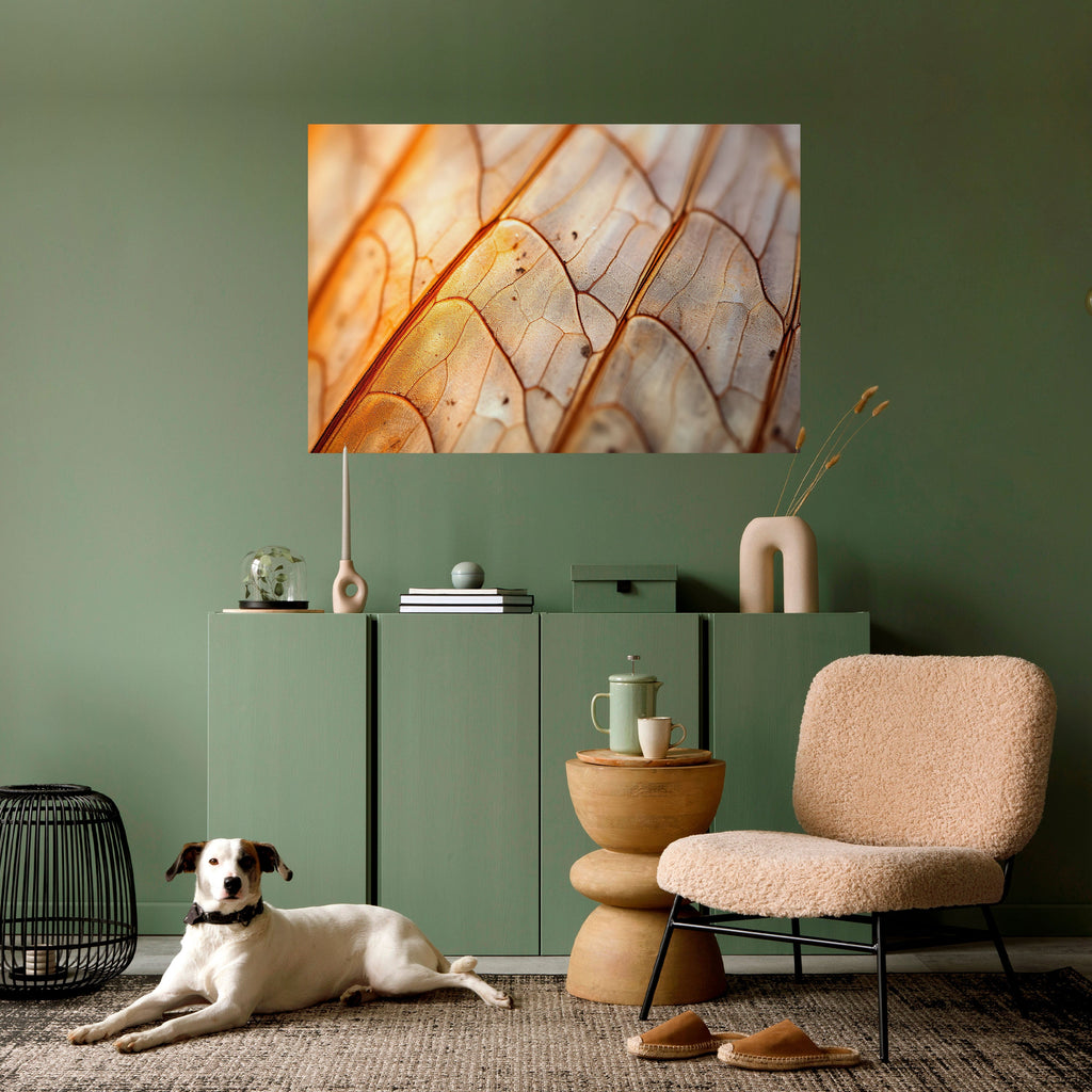 ELEGANT VEINING Peel and Stick Horizontal Poster