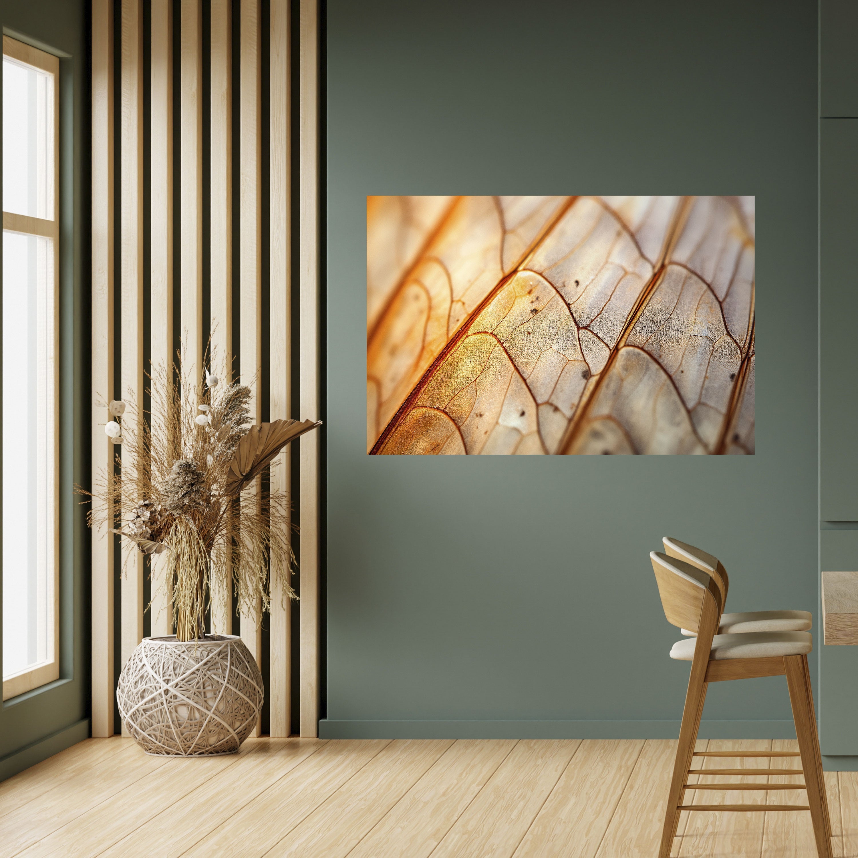 ELEGANT VEINING Peel and Stick Horizontal Poster