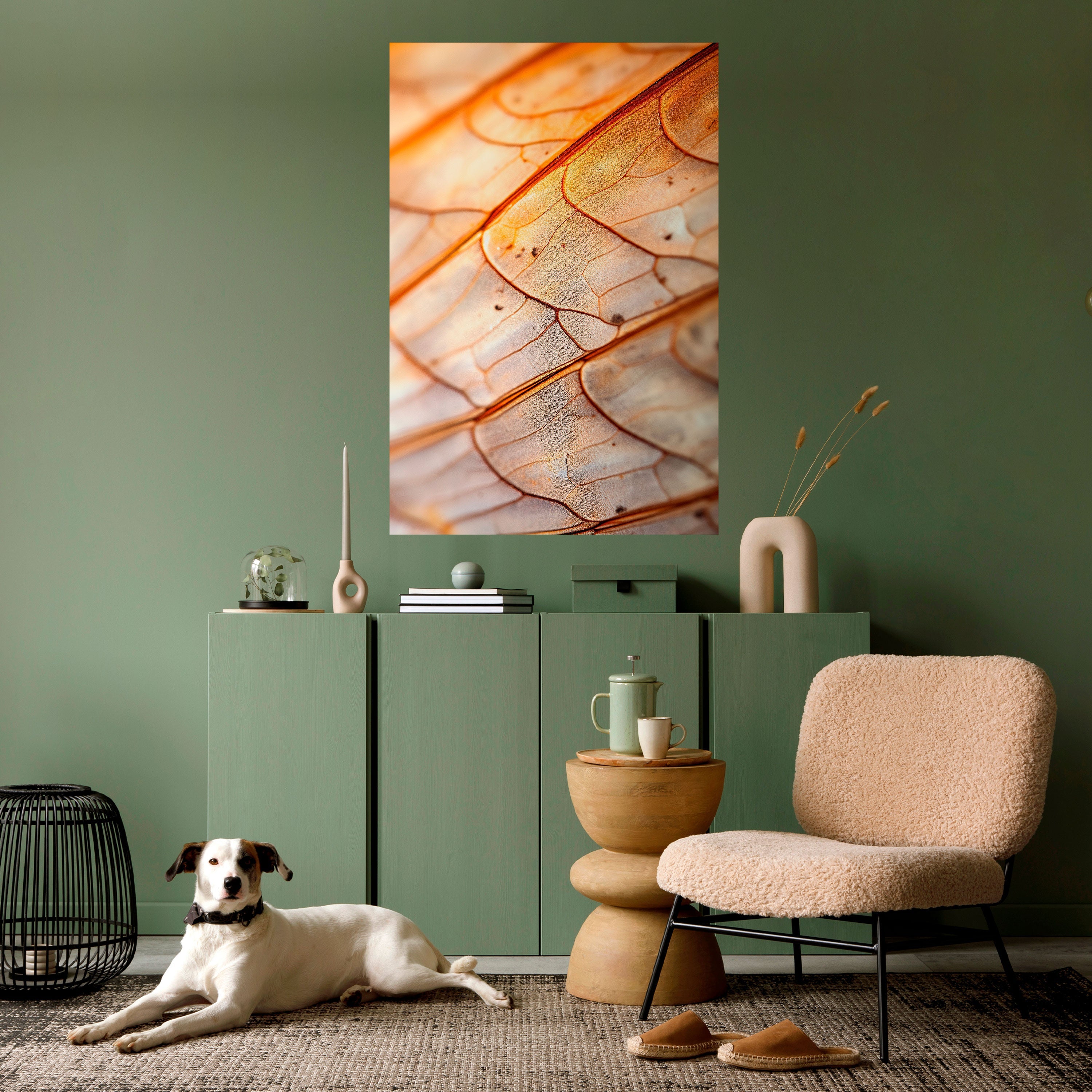 ELEGANT VEINING Peel and Stick Vertical Poster