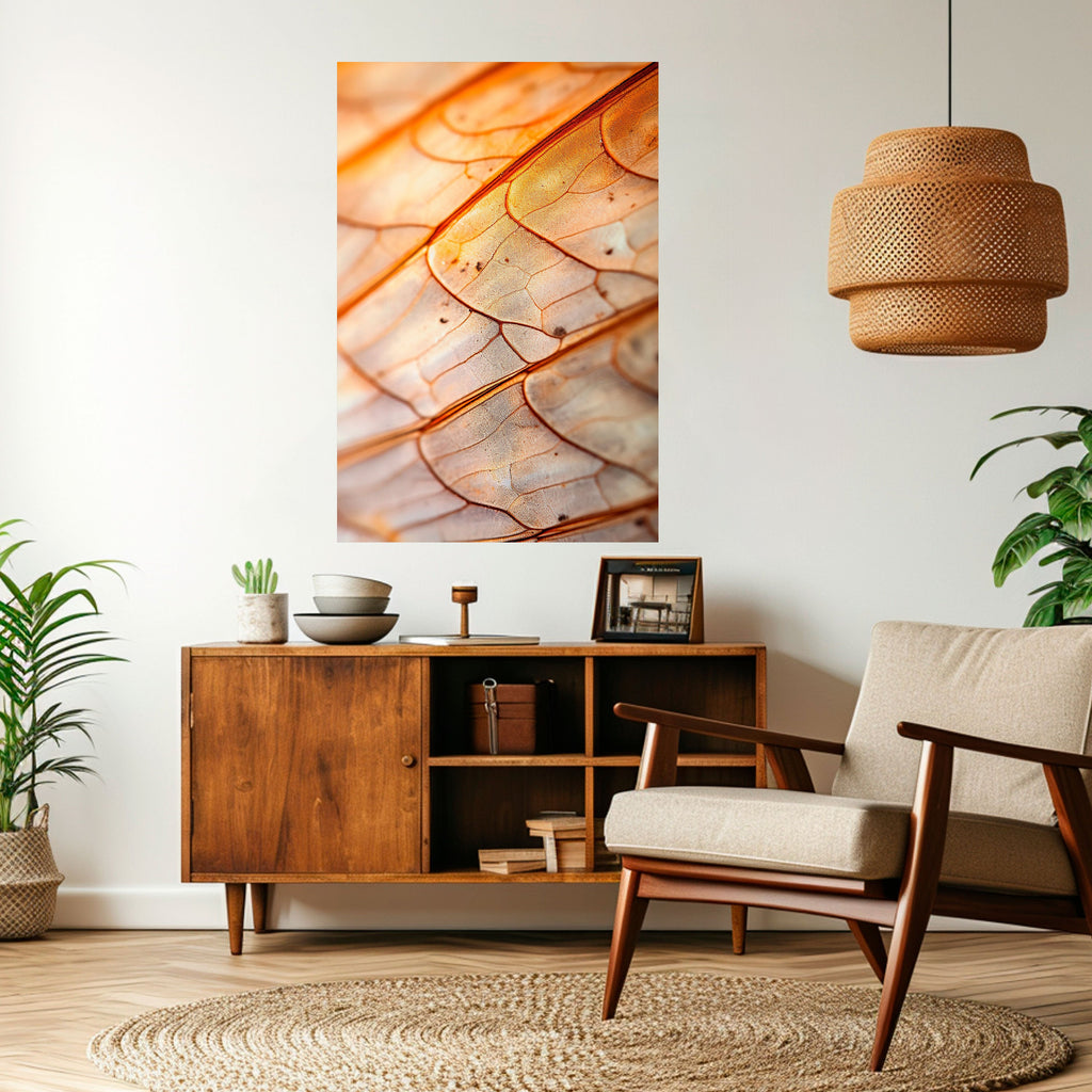 ELEGANT VEINING Peel and Stick Vertical Poster