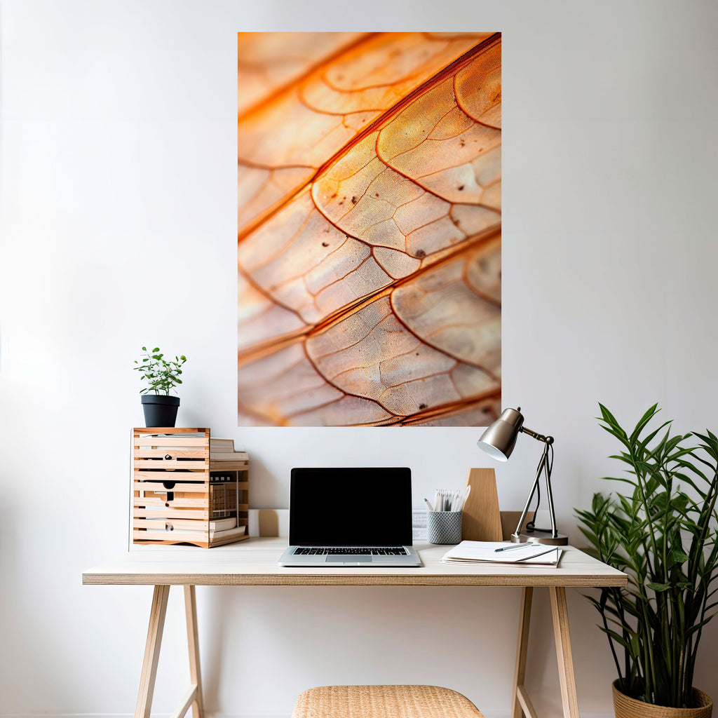 ELEGANT VEINING Peel and Stick Vertical Poster