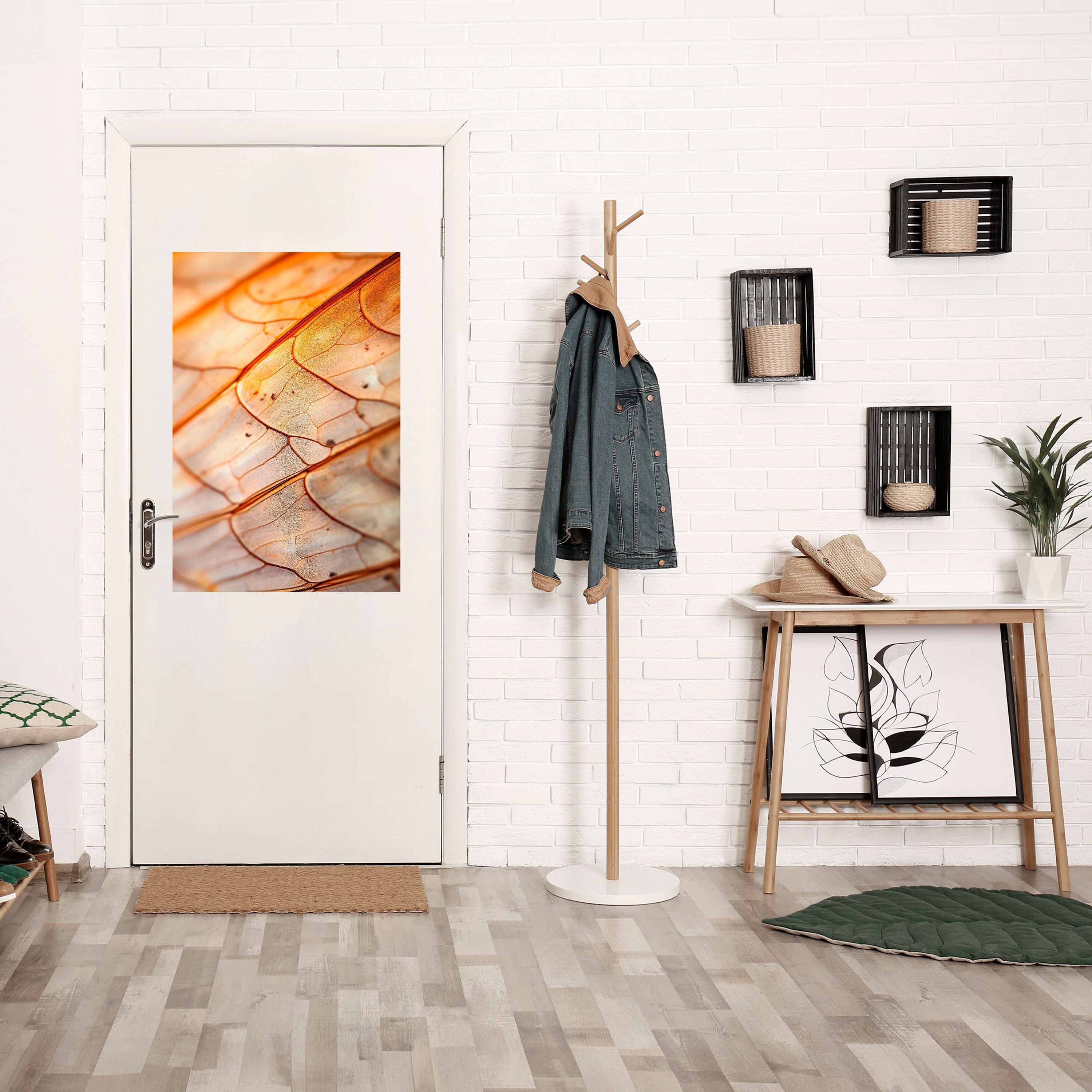 ELEGANT VEINING Peel and Stick Vertical Poster