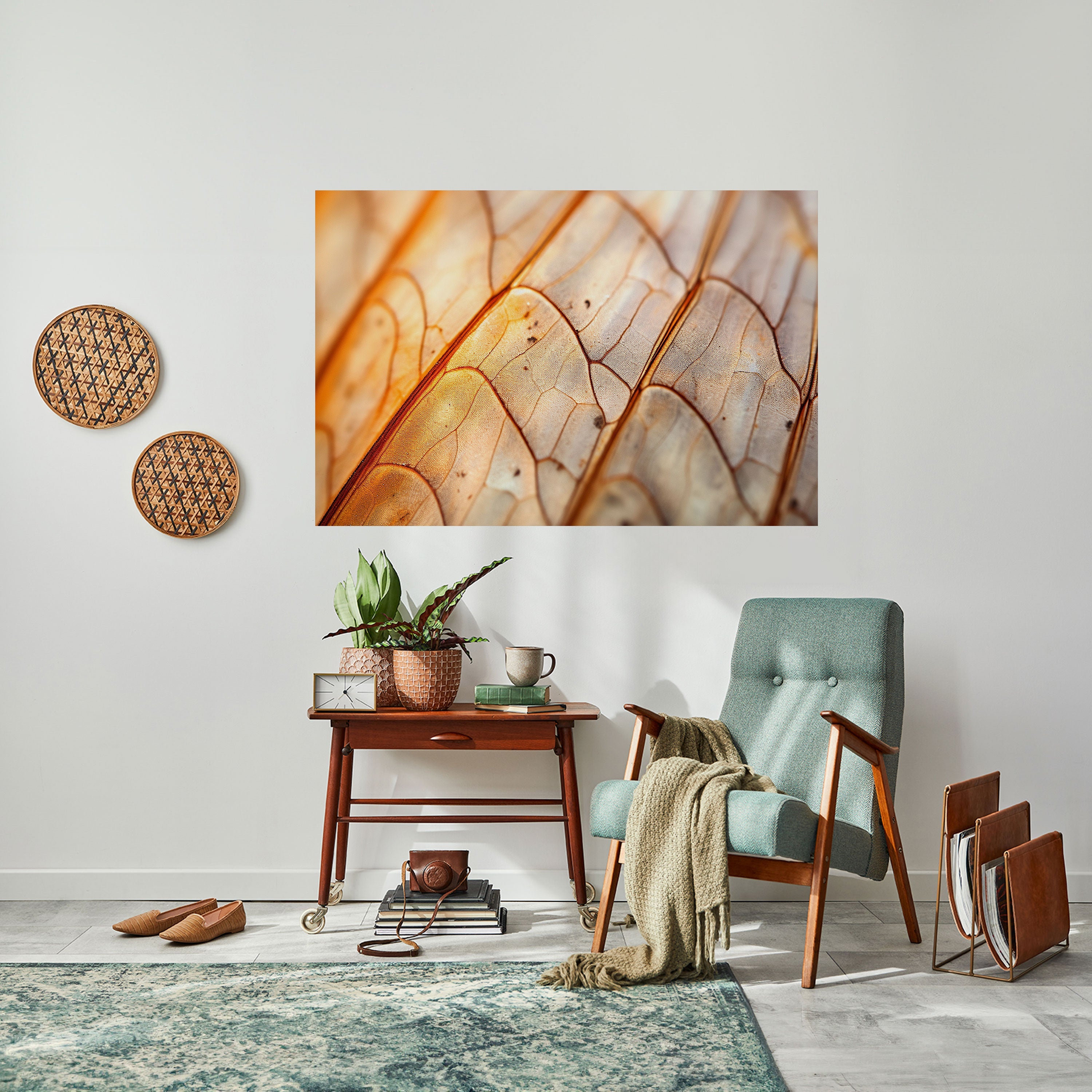 ELEGANT VEINING Peel and Stick Horizontal Poster