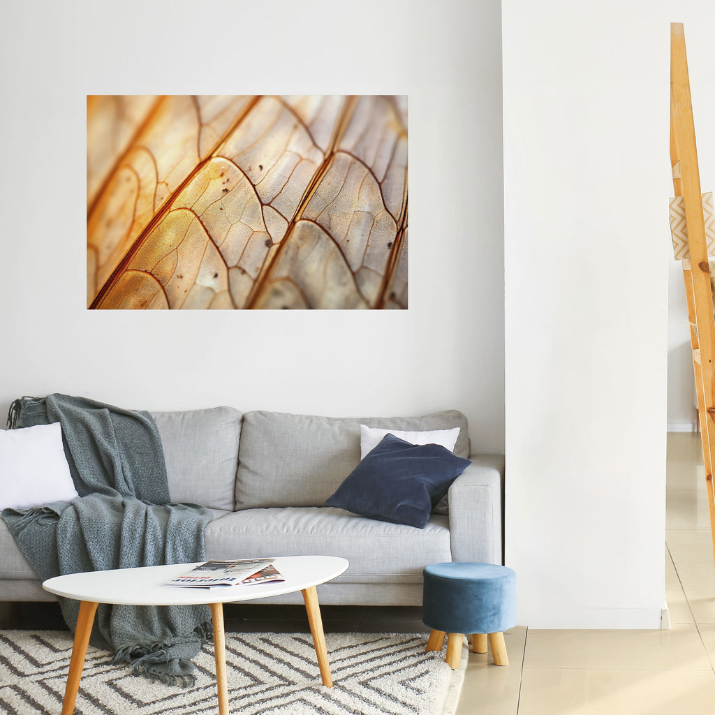 ELEGANT VEINING Peel and Stick Horizontal Poster