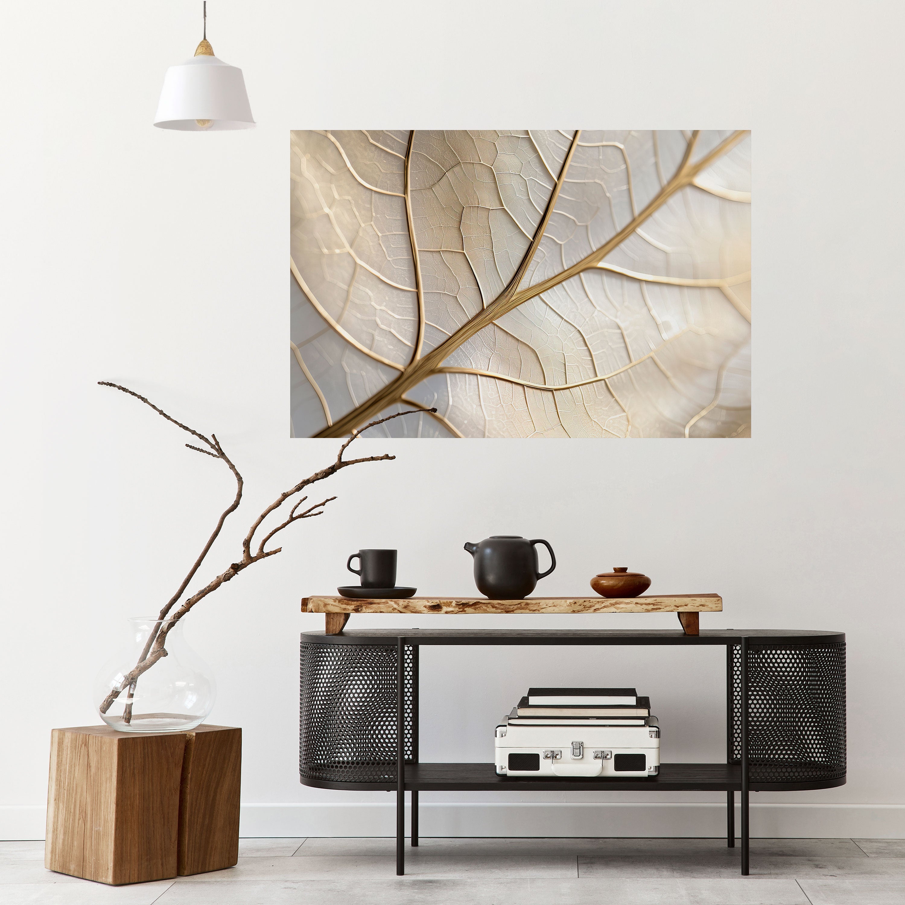 GOLDEN LEAF WHISPERS Peel and Stick Horizontal Poster