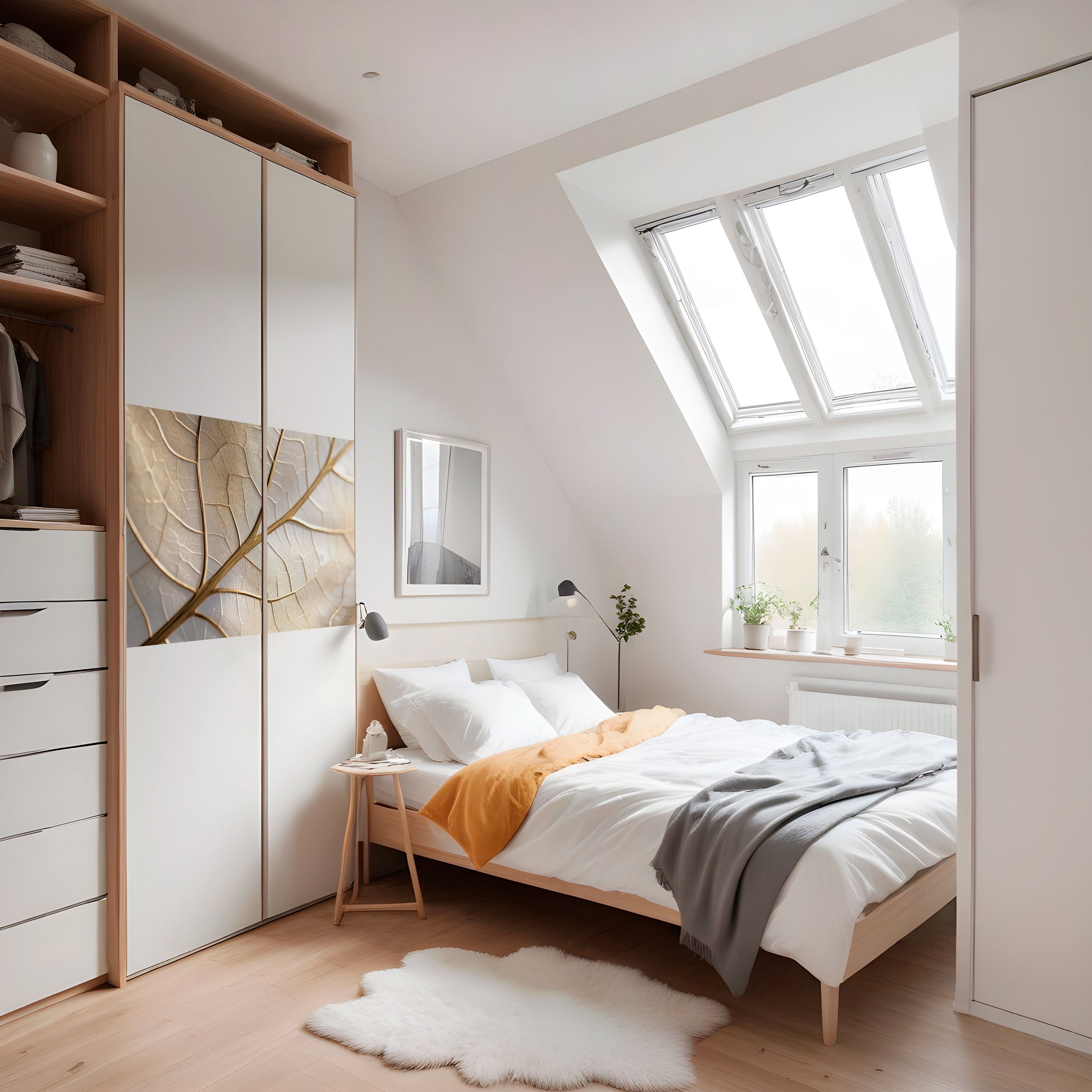 GOLDEN LEAF WHISPERS Peel and Stick Horizontal Poster