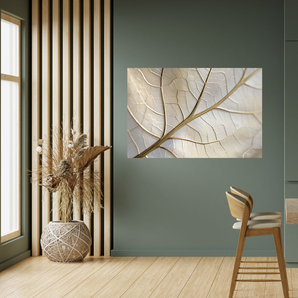 GOLDEN LEAF WHISPERS Peel and Stick Horizontal Poster