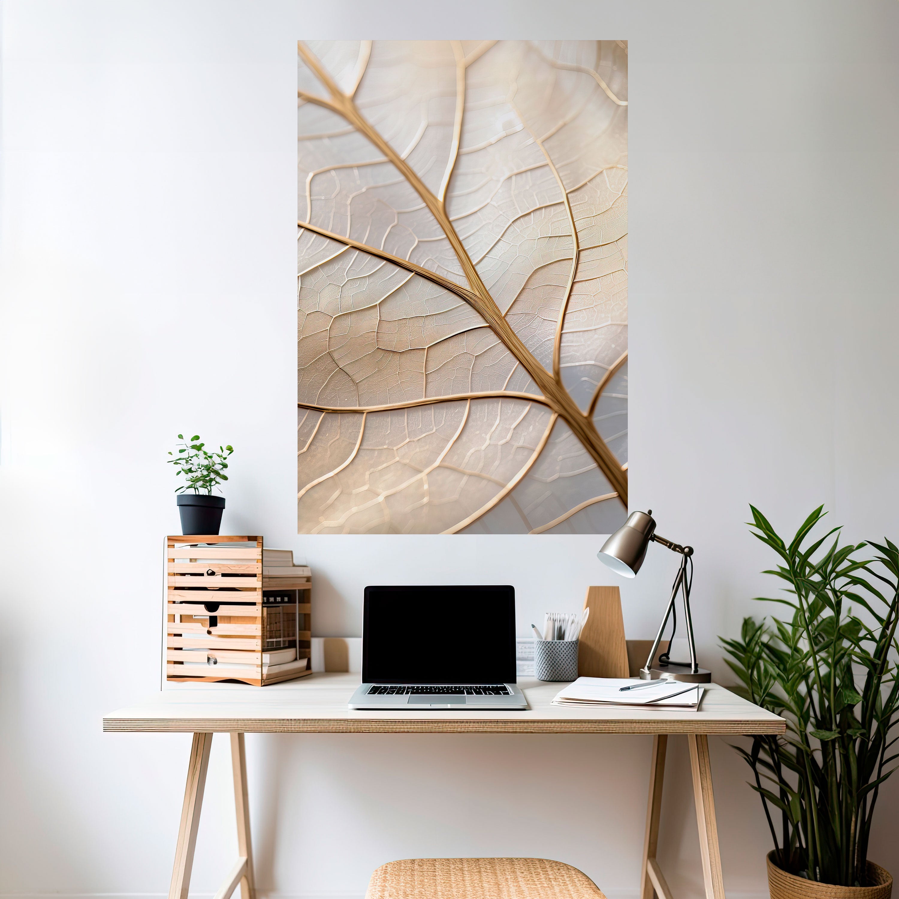 GOLDEN LEAF WHISPERS Poster Vertical Autocolante