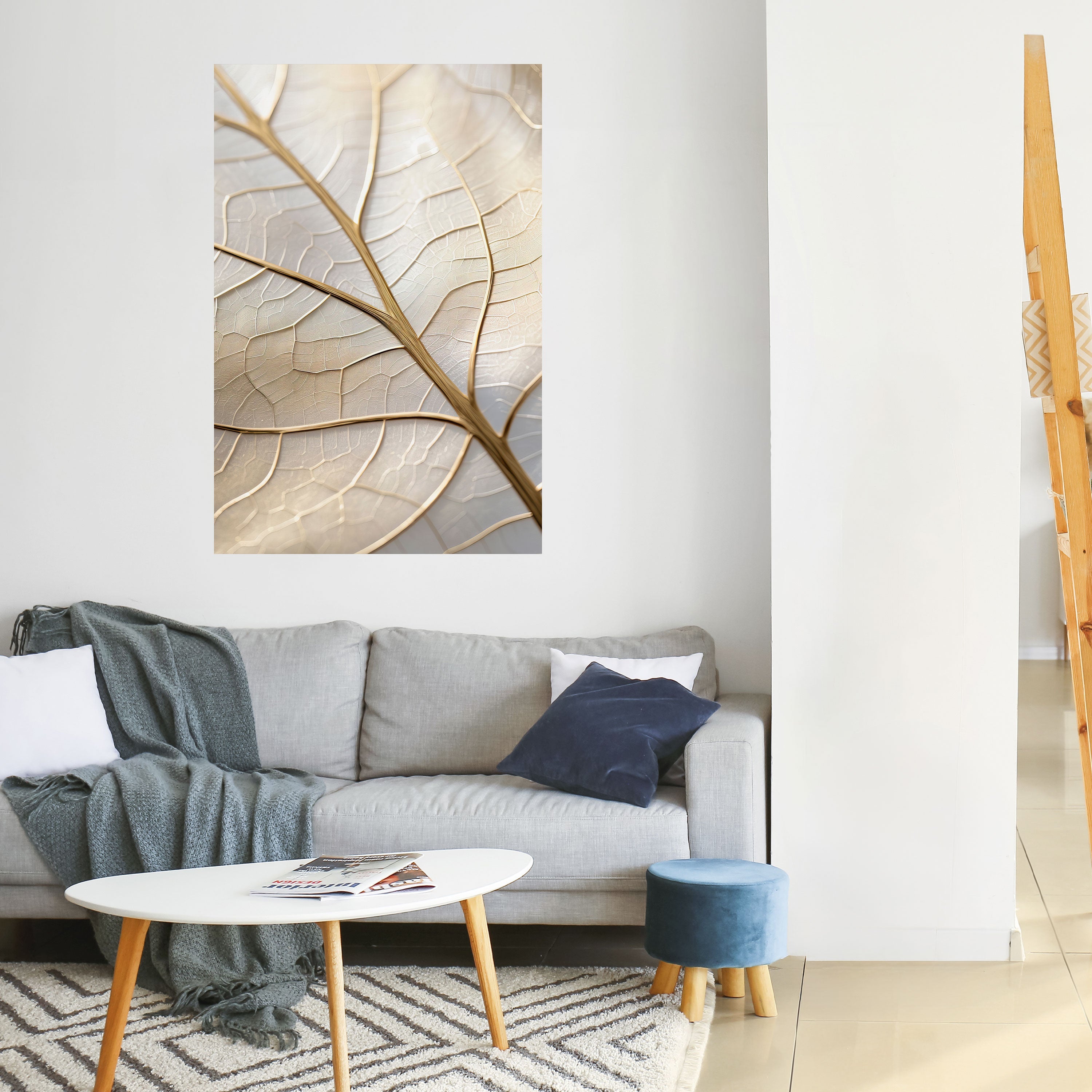 GOLDEN LEAF WHISPERS Poster Vertical Autocolante