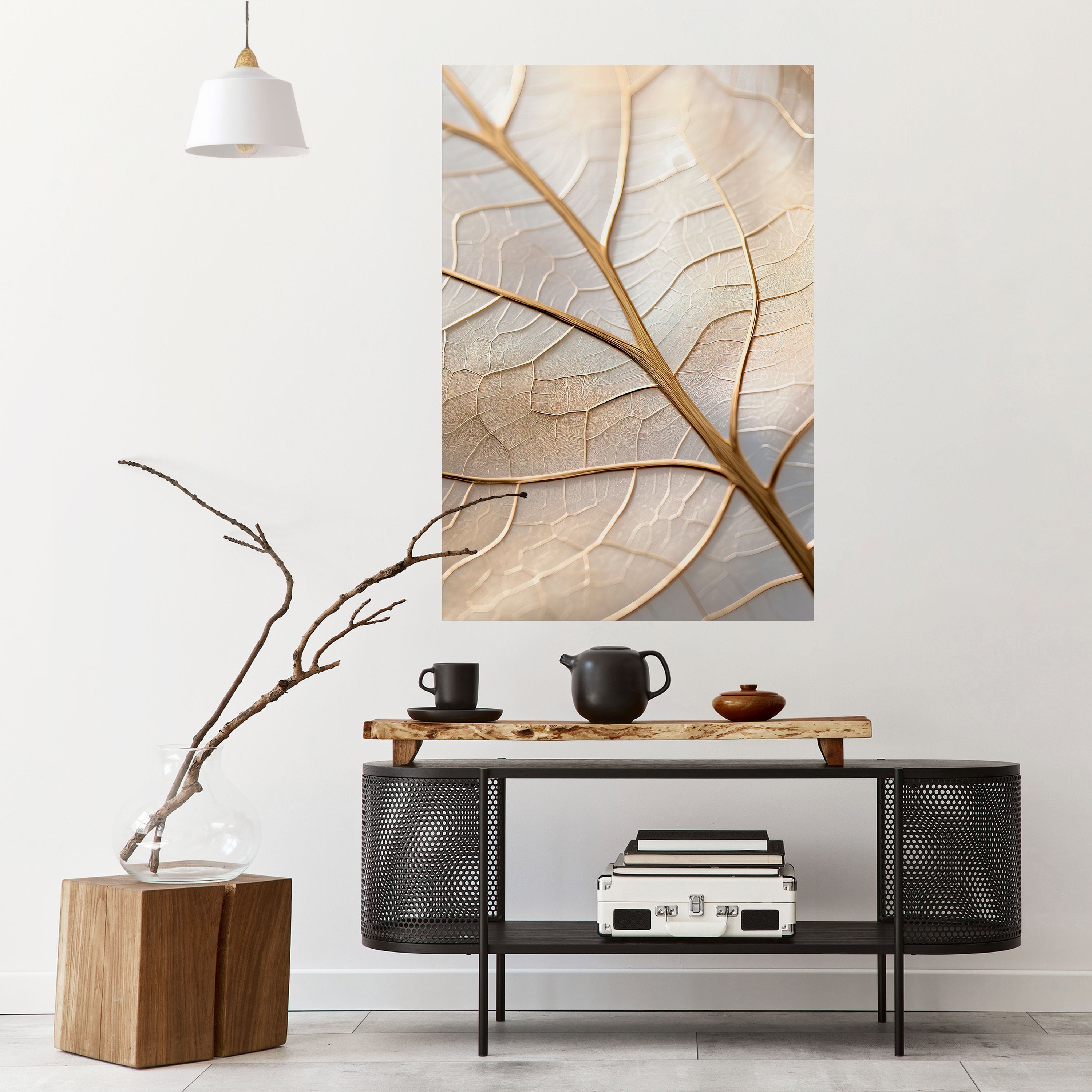 GOLDEN LEAF WHISPERS Poster Vertical Autocolante