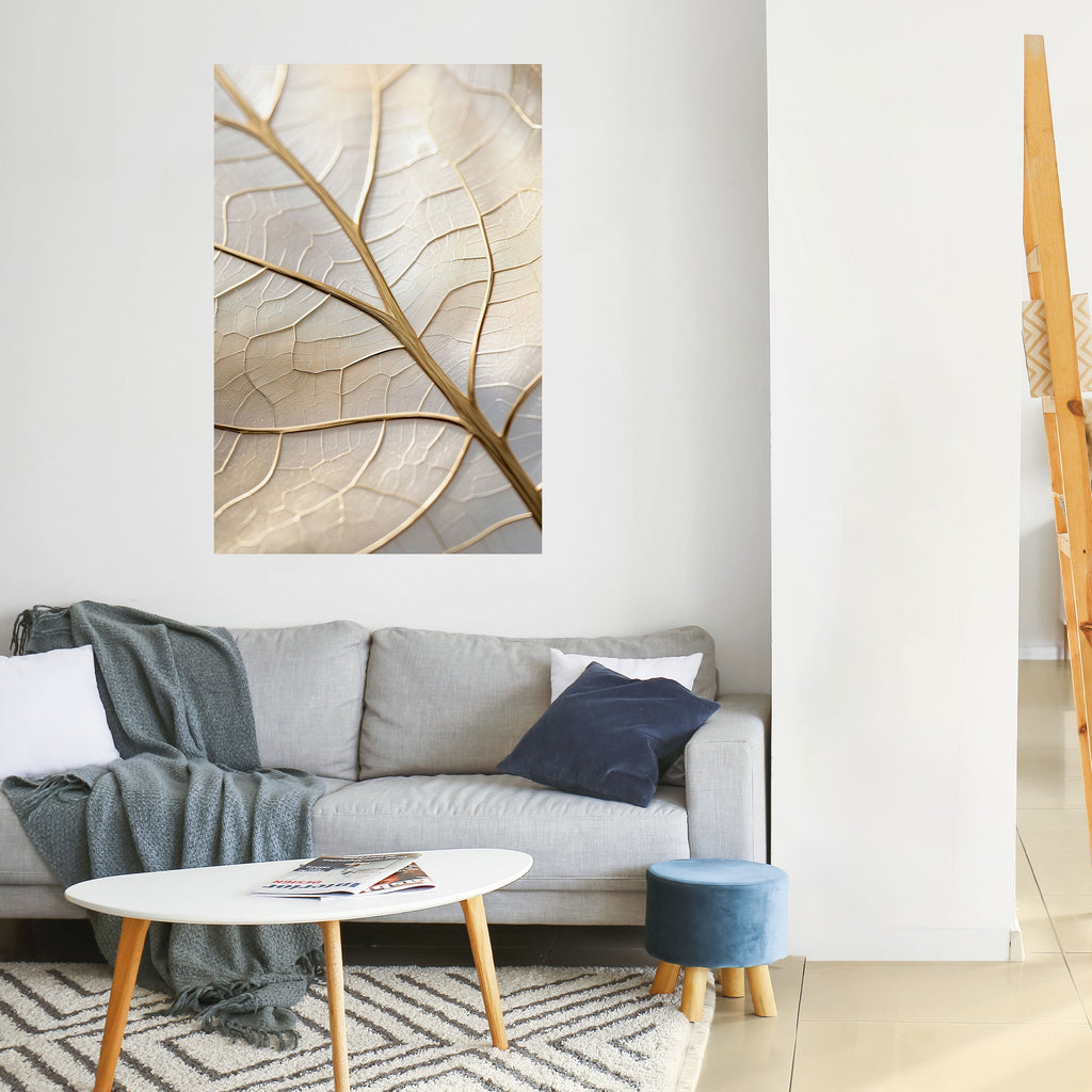 GOLDEN LEAF WHISPERS Poster Vertical Autocolante