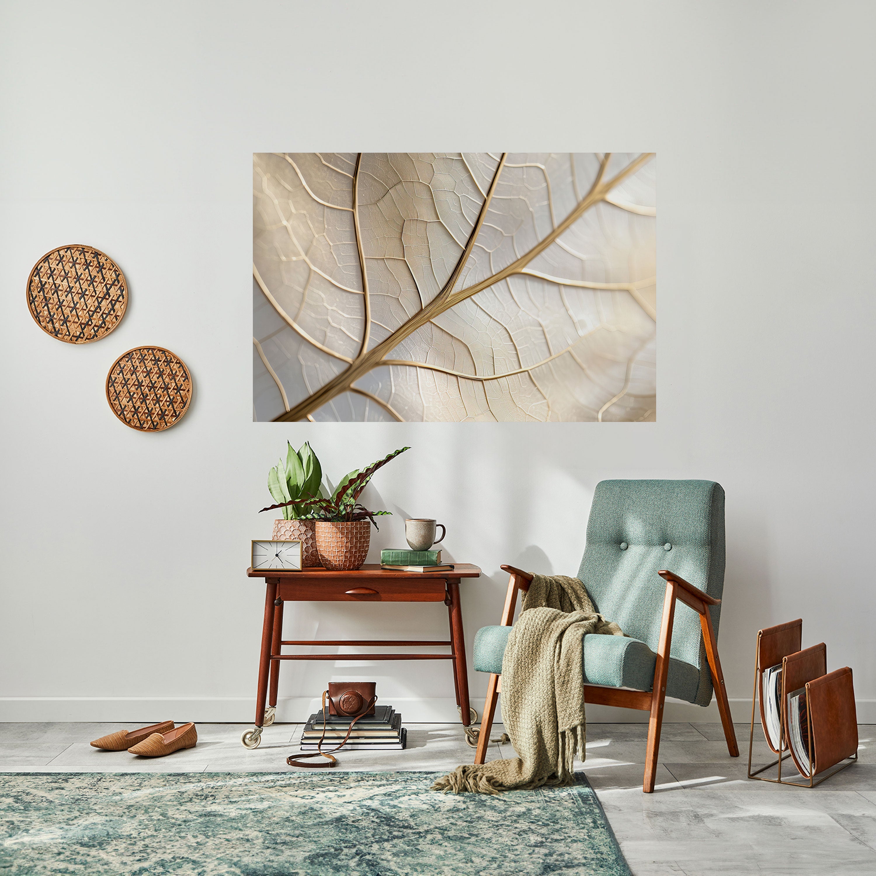 GOLDEN LEAF WHISPERS Peel and Stick Horizontal Poster