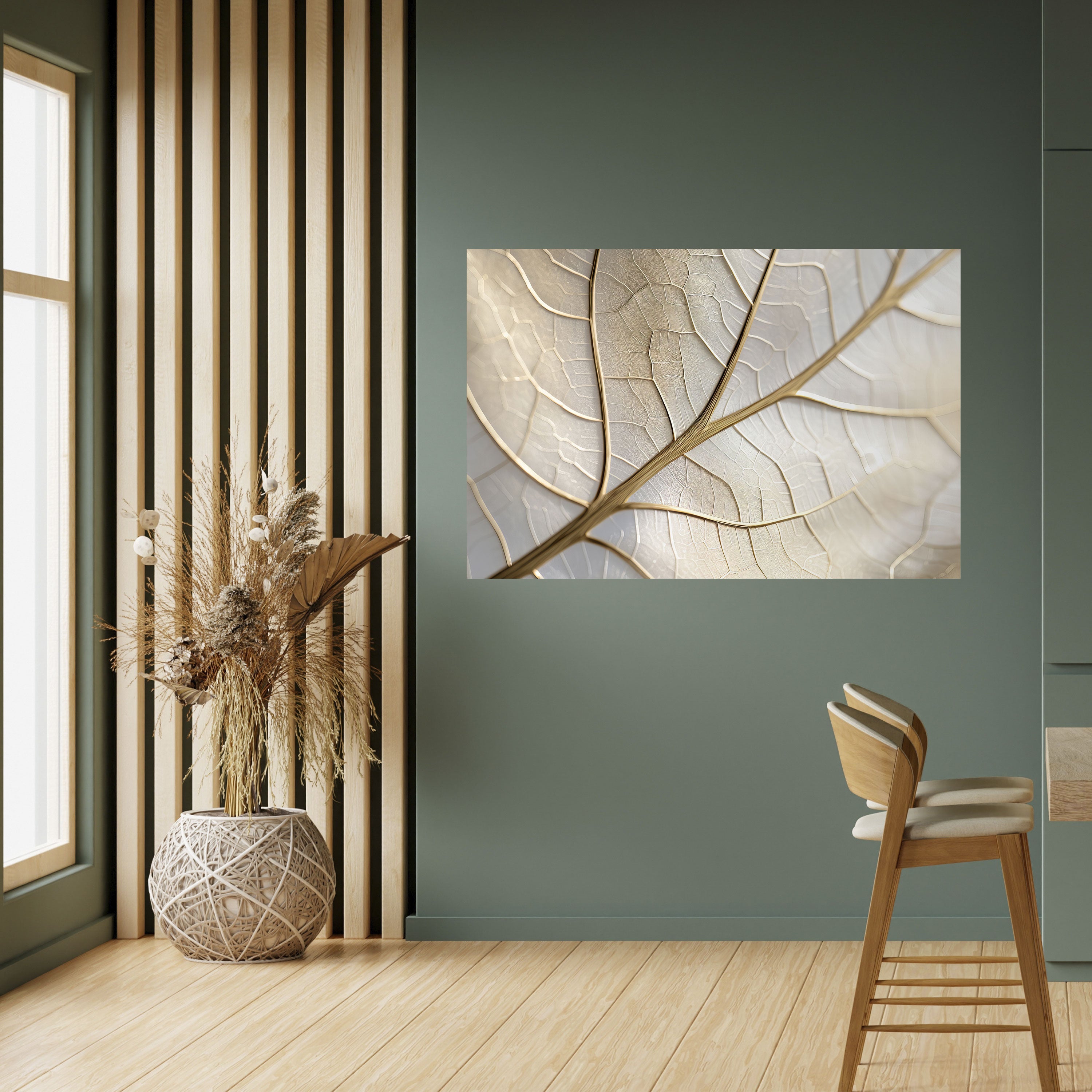 GOLDEN LEAF WHISPERS Peel and Stick Horizontal Poster