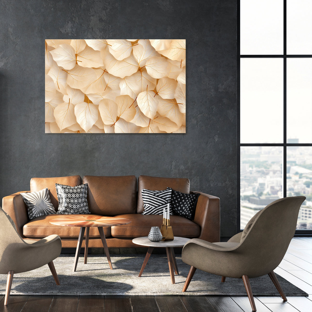 VELLUM LEAF SYMPHONY Horizontal Canvas Print