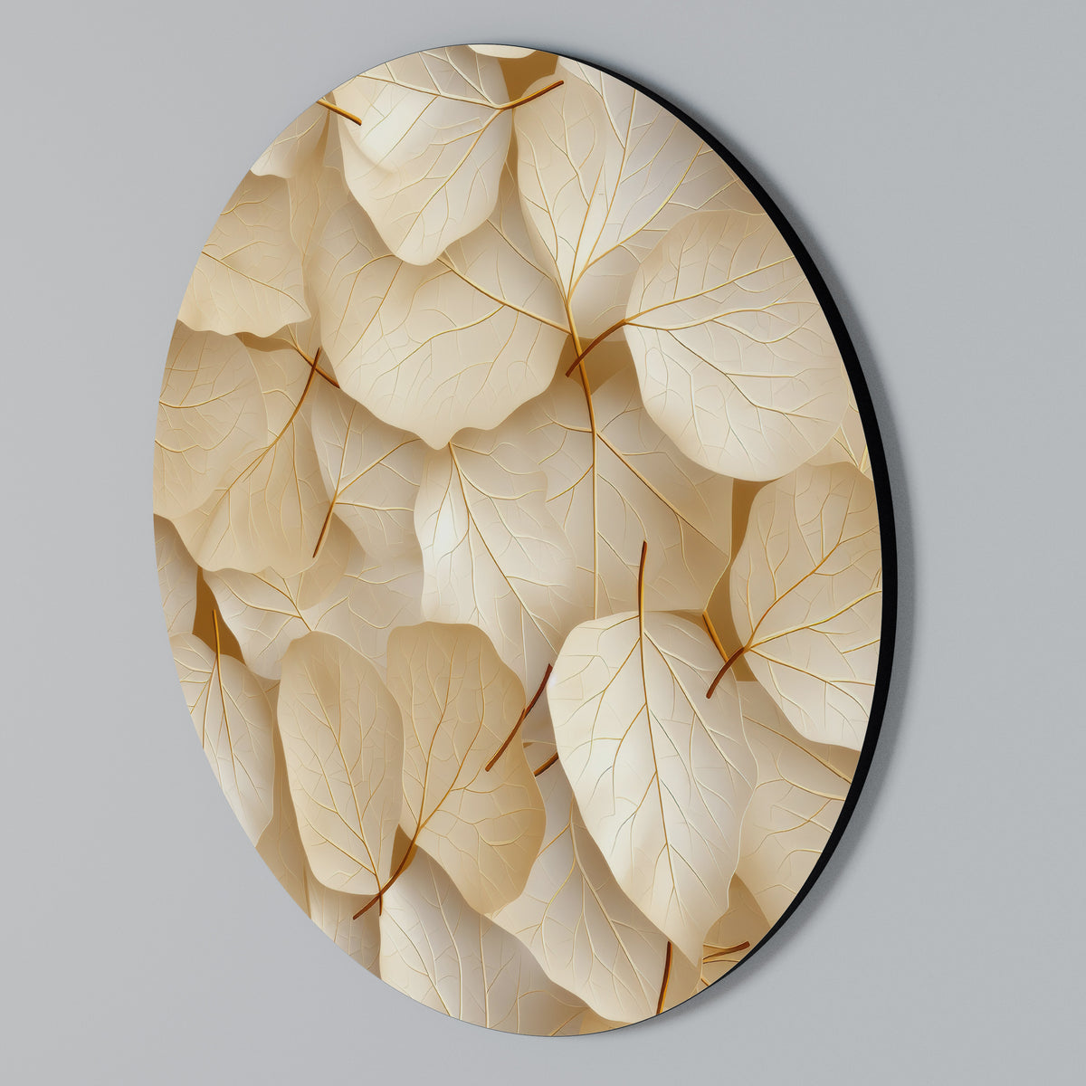 VELLUM LEAF SYMPHONY Arte de Parede Redonda