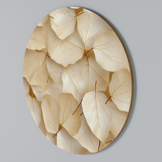 VELLUM LEAF SYMPHONY Arte de Parede Redonda