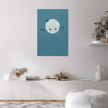 MOONLIT REST Quadro em tela vertical