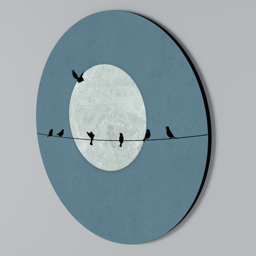 MOONLIT REST Arte de Parede Redonda