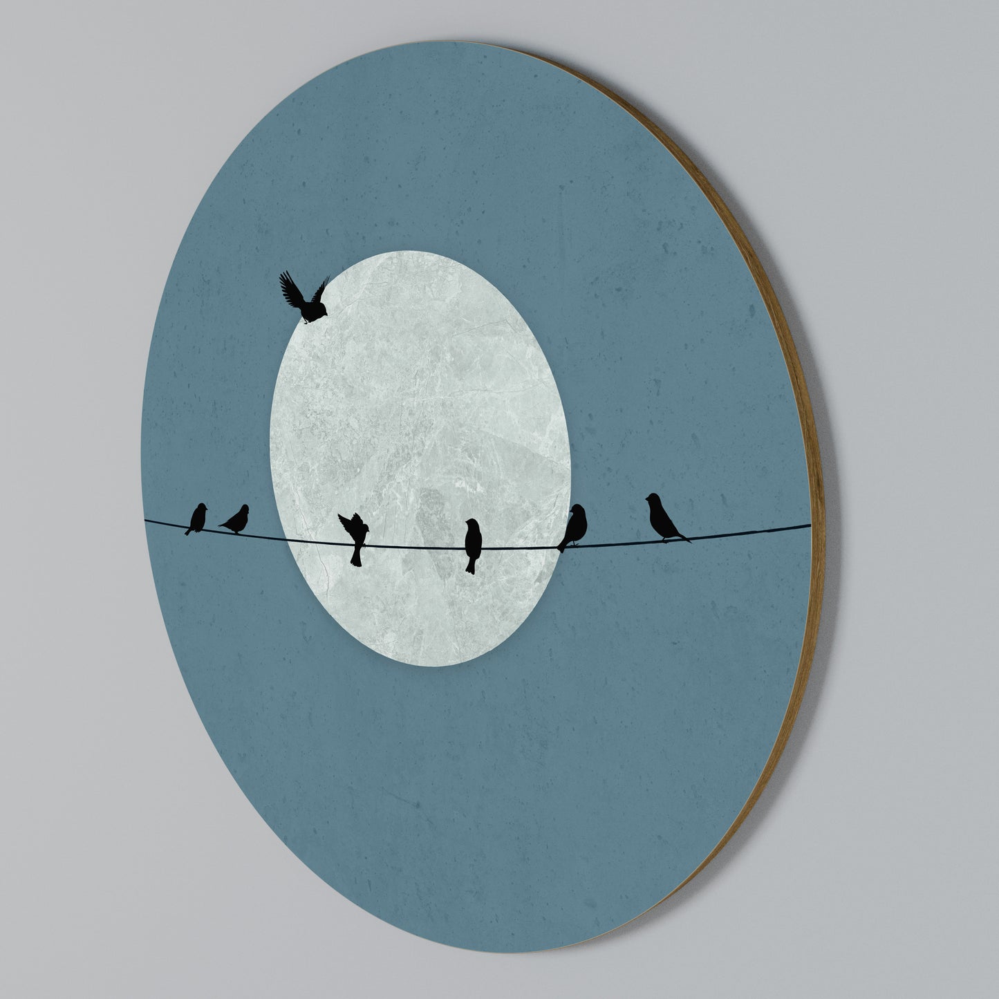 MOONLIT REST Arte de Parede Redonda