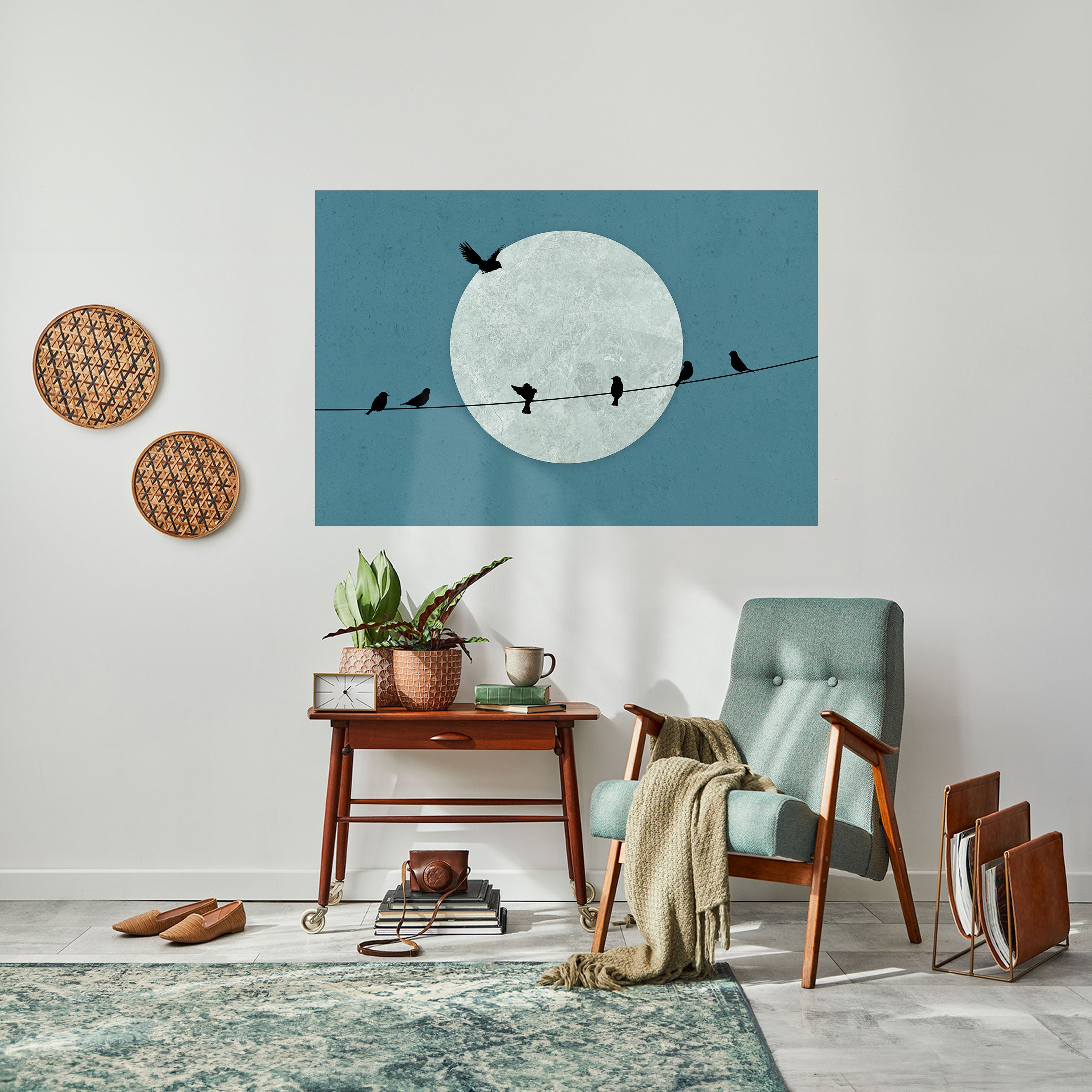 MOONLIT REST Peel and Stick Horizontal Poster