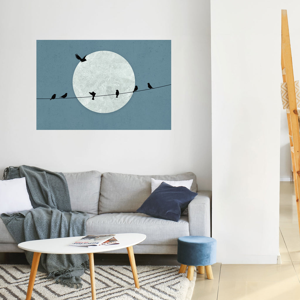 MOONLIT REST Peel and Stick Horizontal Poster