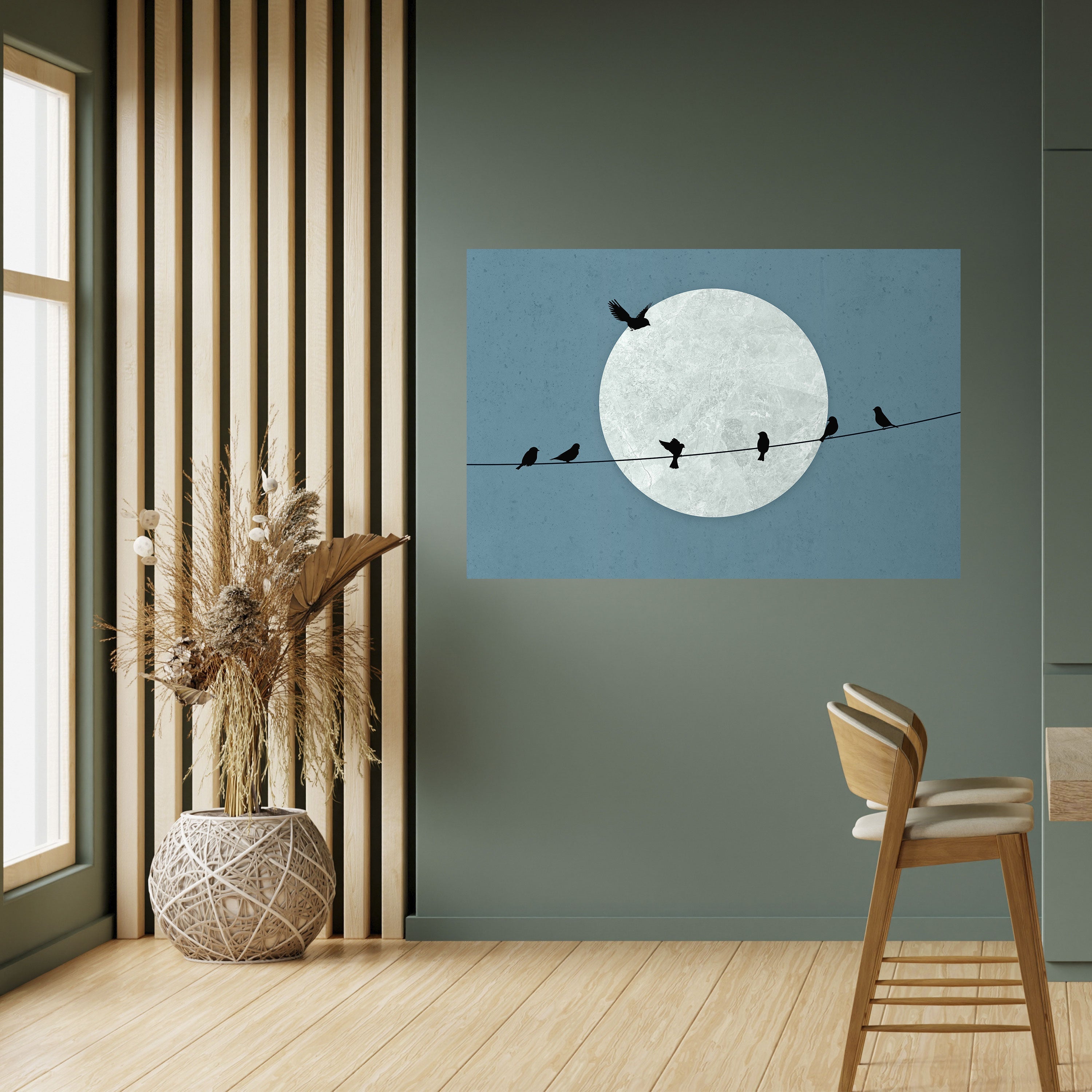 MOONLIT REST Peel and Stick Horizontal Poster