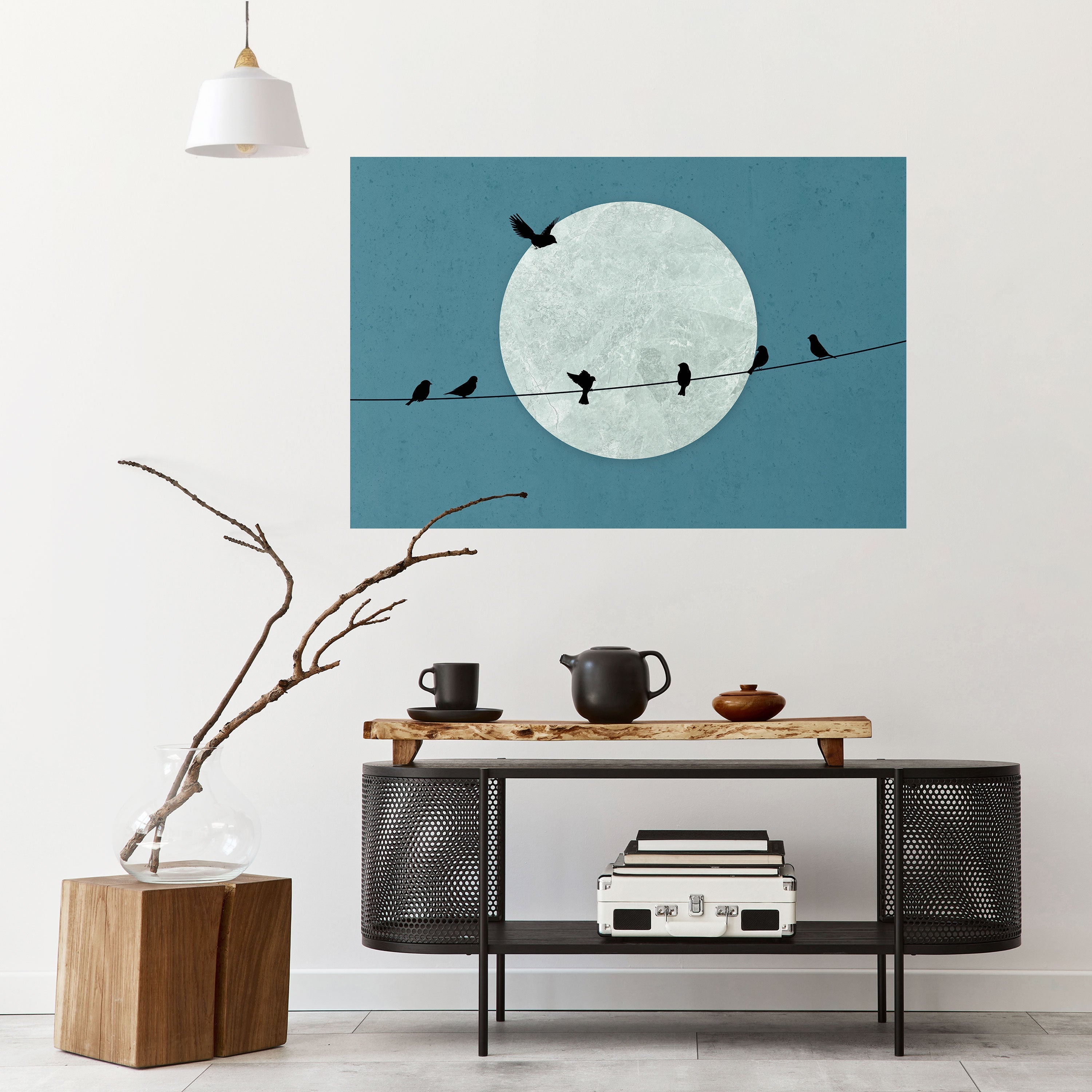 MOONLIT REST Peel and Stick Horizontal Poster