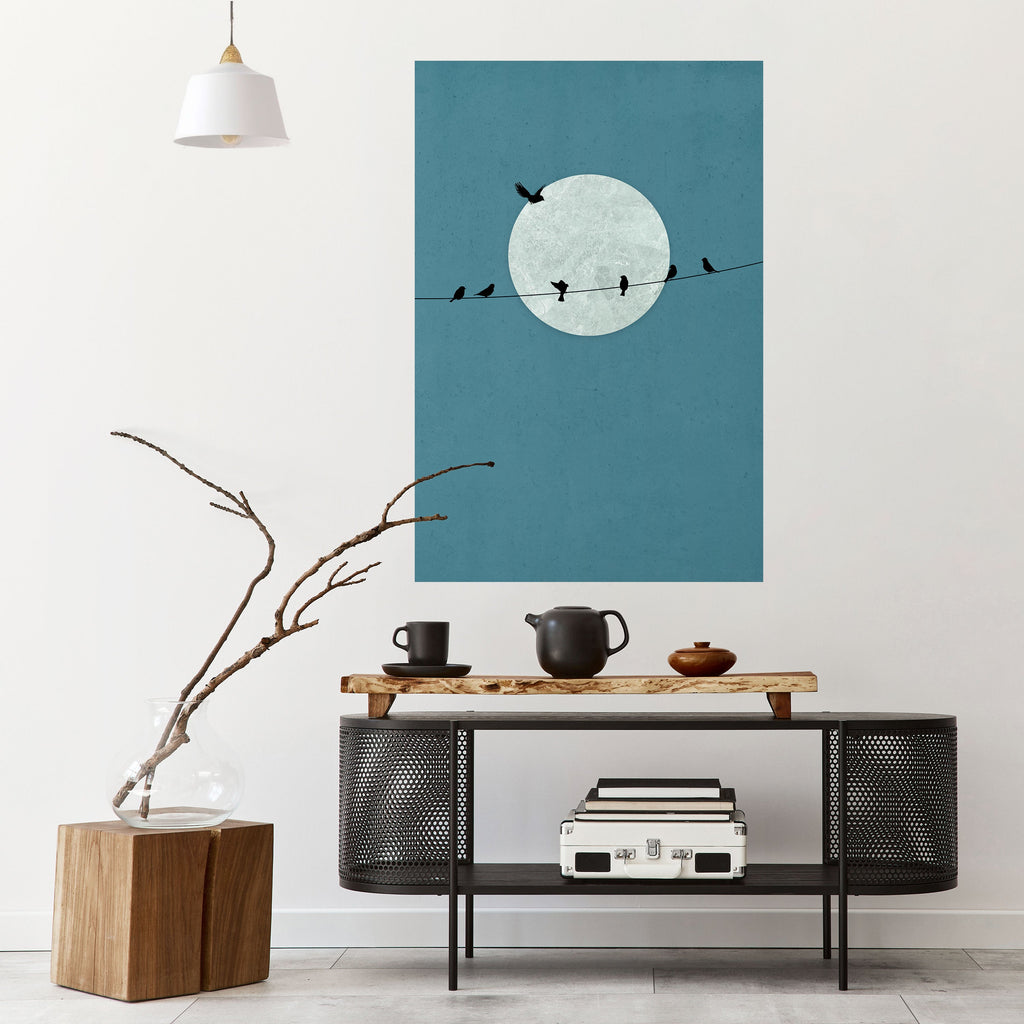 MOONLIT REST Poster Vertical Autocolante