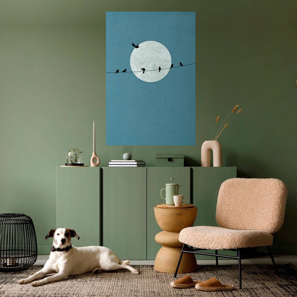 MOONLIT REST Poster Vertical Autocolante