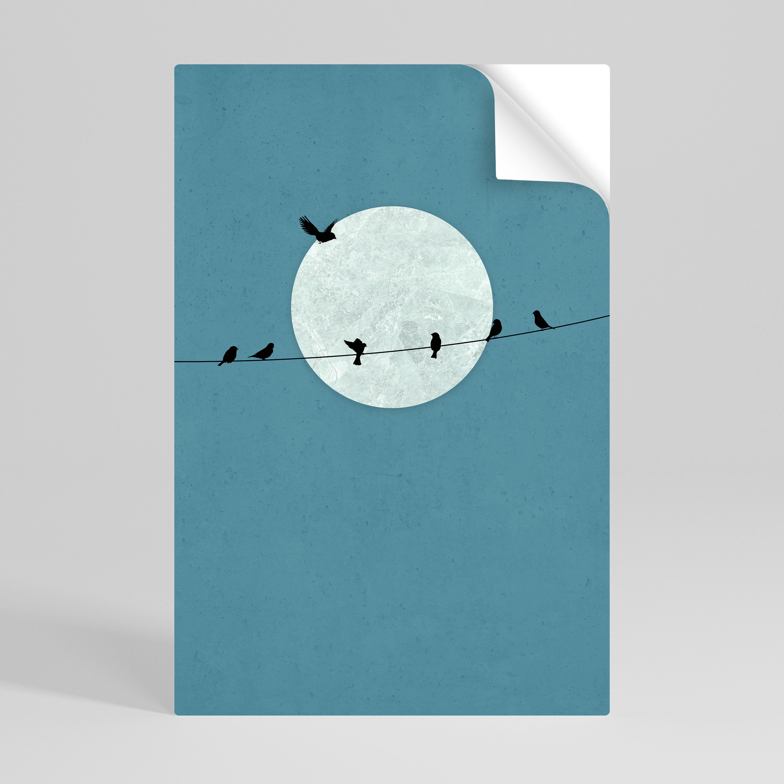 MOONLIT REST Póster Autocolante Vertical