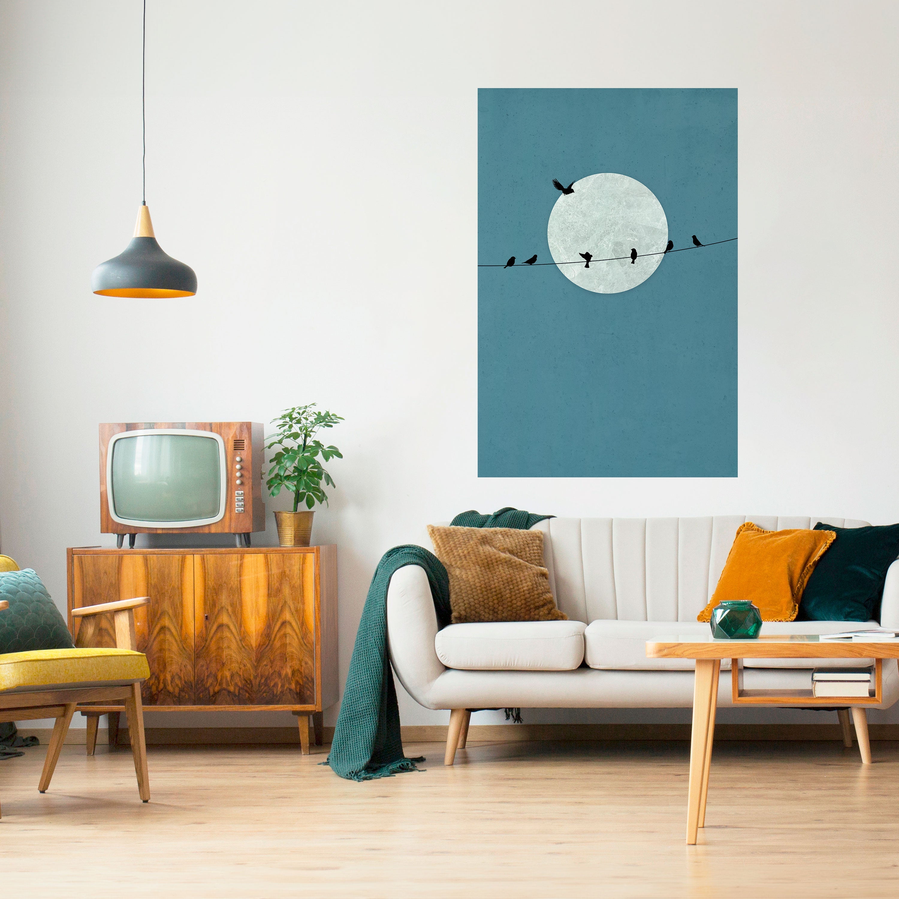 MOONLIT REST Poster Vertical Autocolante