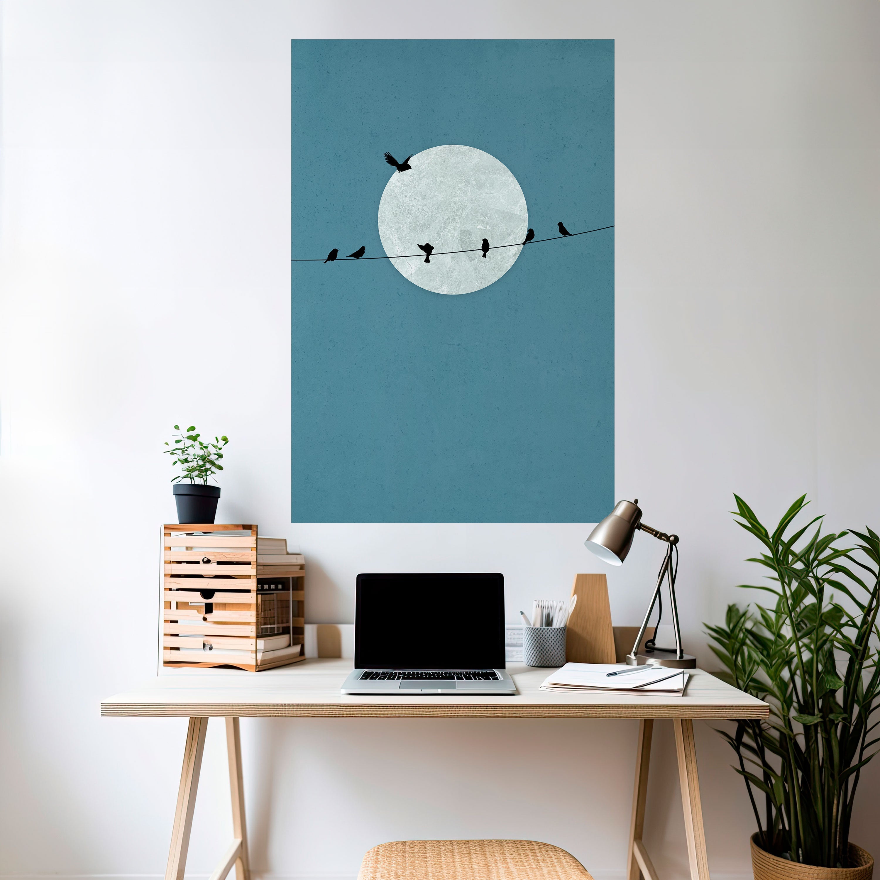 MOONLIT REST Poster Vertical Autocolante