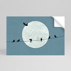MOONLIT REST Peel and Stick Horizontal Poster