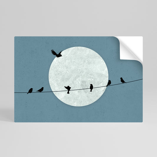 MOONLIT REST Póster Autocolante Horizontal