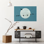 MOONLIT REST Peel and Stick Horizontal Poster