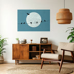 MOONLIT REST Peel and Stick Horizontal Poster