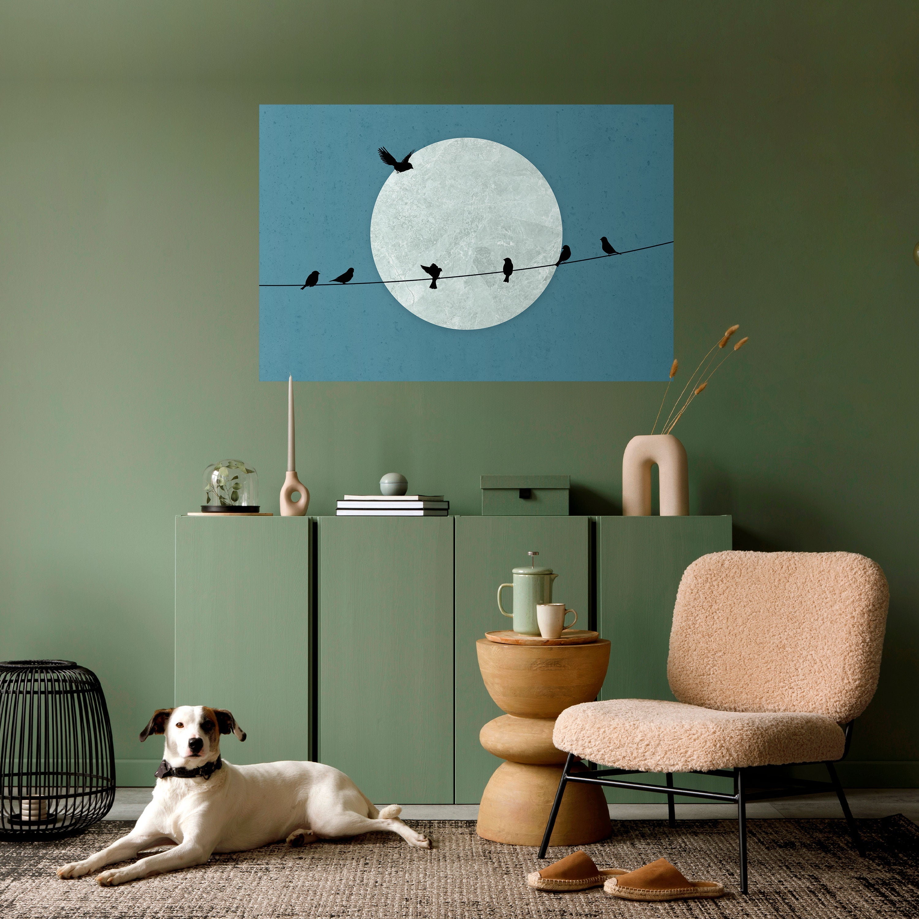 MOONLIT REST Peel and Stick Horizontal Poster