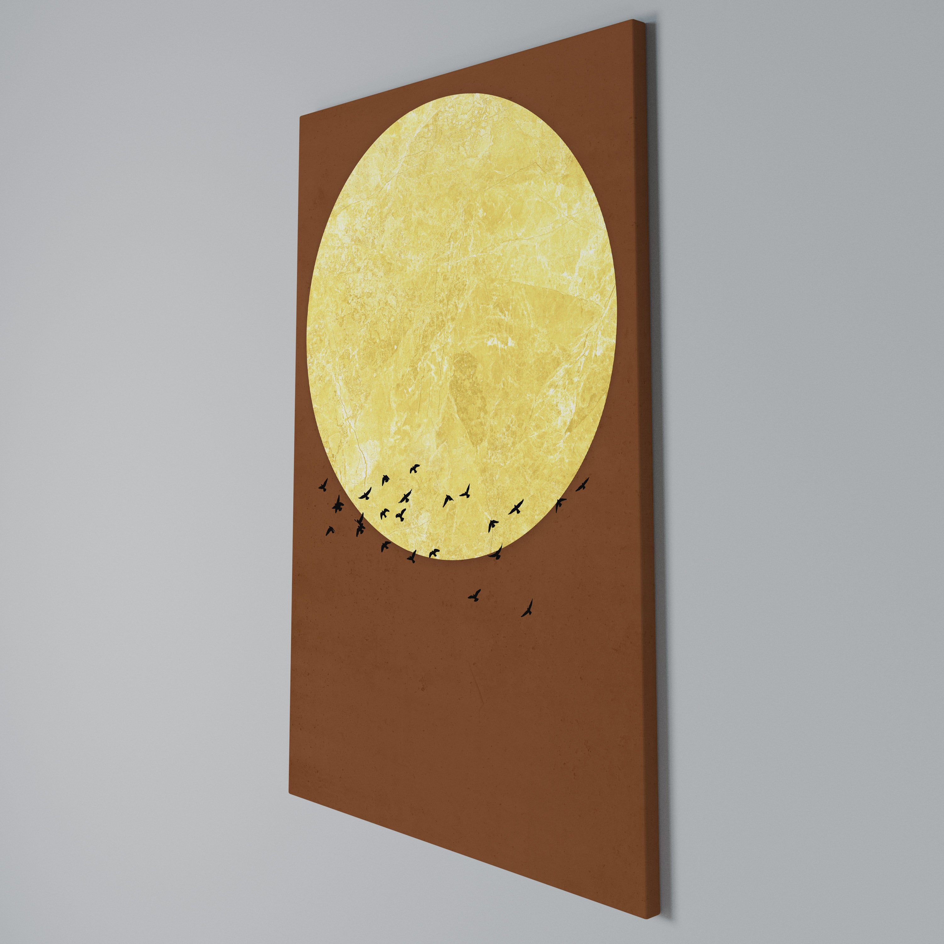 MOONLIT MIGRATION Vertical Canvas Print